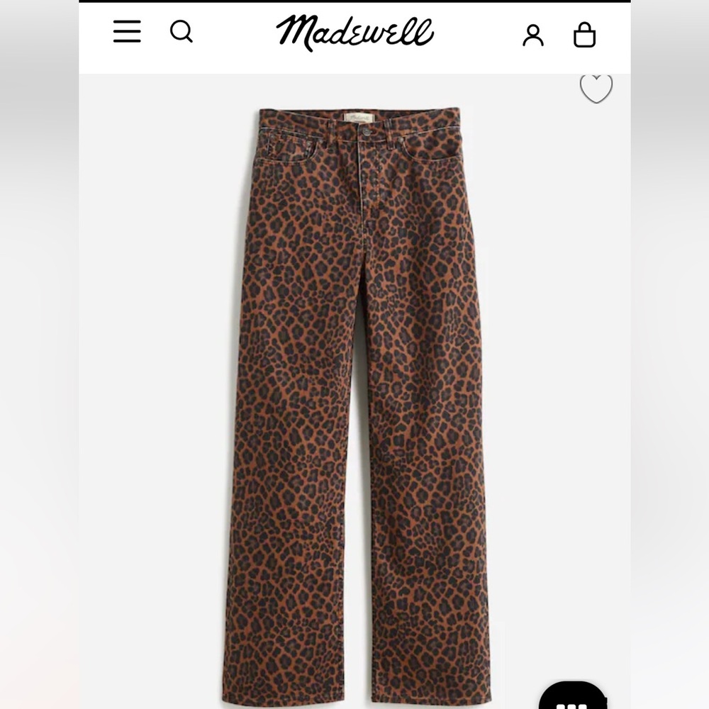 Madewell Leopard Print Wide-Leg Jeans